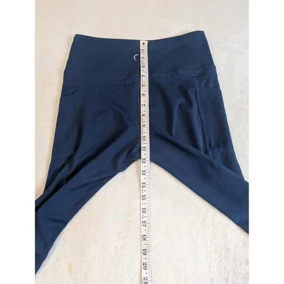 Zyia Active Pocket‎ Capri Leggings High Waisted Athletic Blue Size 8-9 - Picture 8 of 10